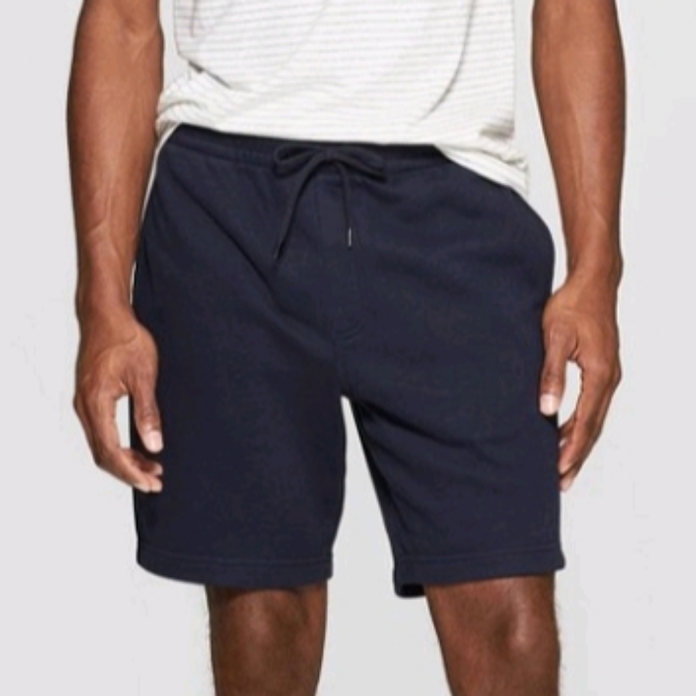3/$18 Goodfellow Navy Blue Ultra-soft Fleece Shorts w/Pockets